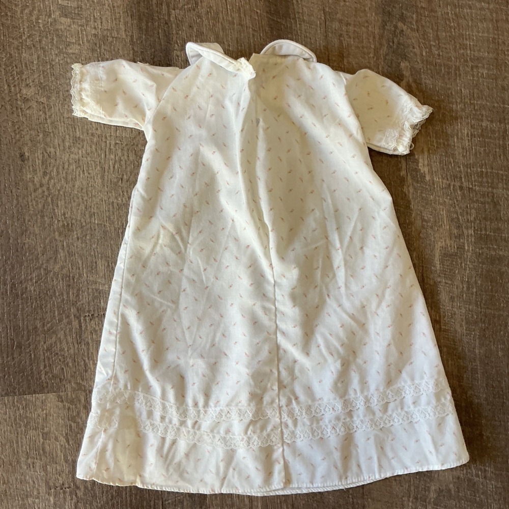 Vintage 1980's COLECO Cabbage Patch Kids Doll Dress White Pink Floral Lace - Picture 4 of 8